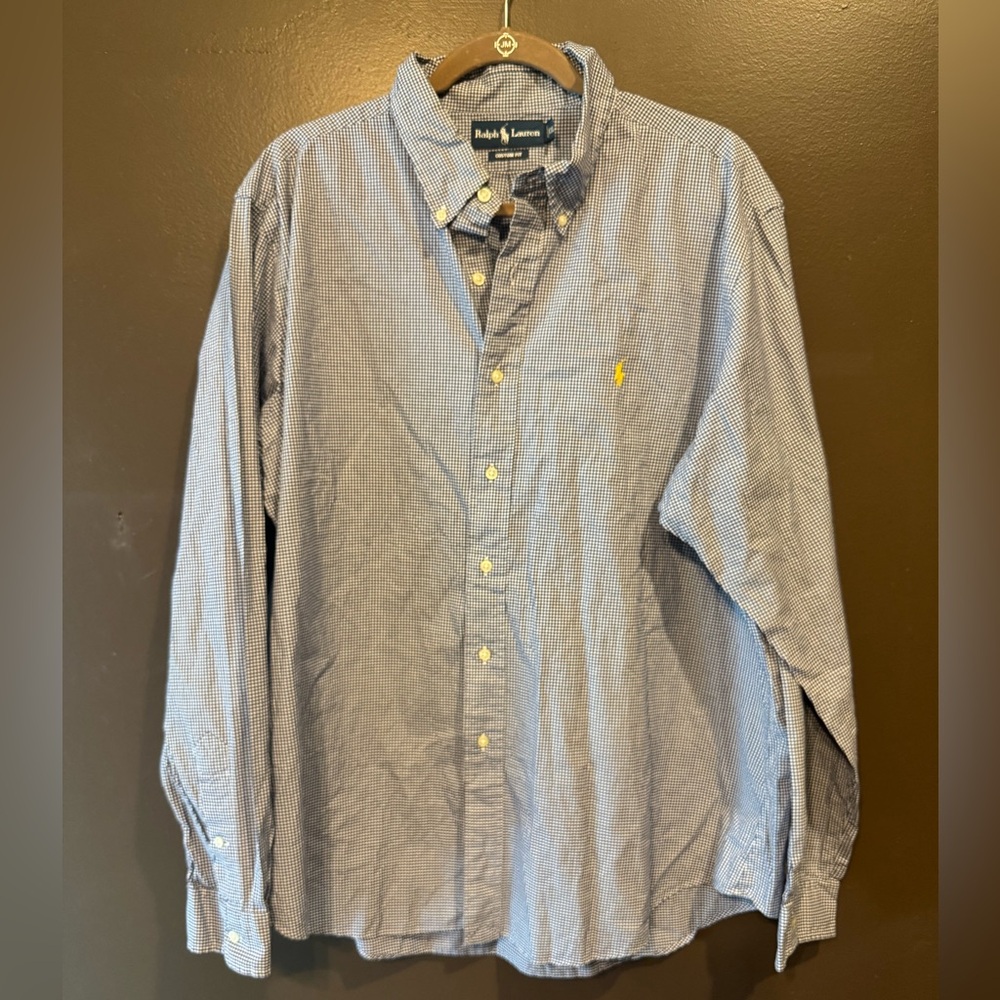 Ralph Lauren Navy Checkered Men's Shirt